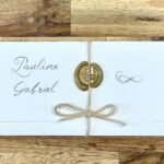 Faire-part de mariage parchemin médiéval