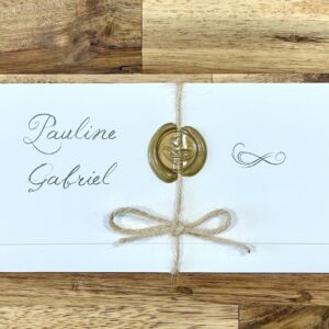 Faire-part de mariage parchemin médiéval