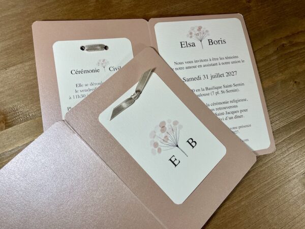 Joli petit faire-part de mariage