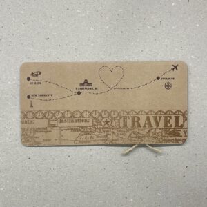 Faire part de mariage thème voyage vintage