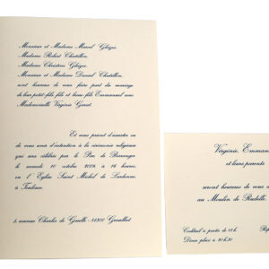 faire-part de mariage simple et traditionnel
