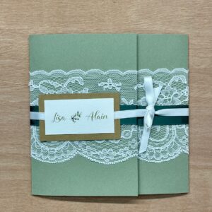 faire-part de mariage dentelle raffinée