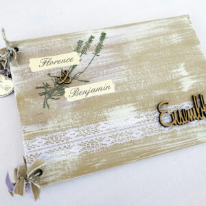 Livre d'or mariage matières naturelles