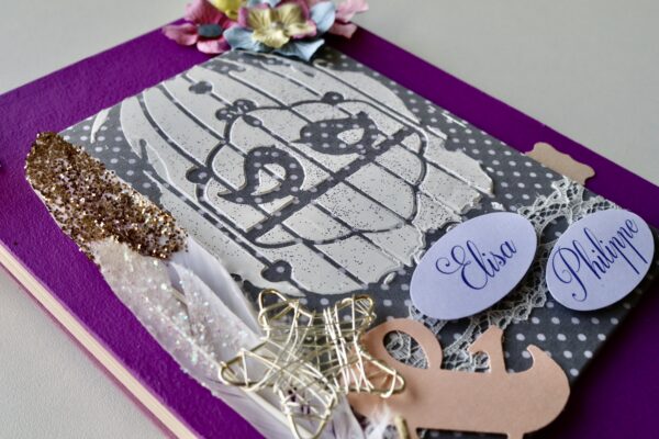 Livre d'or mariage thème bohème chic