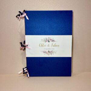 livre d'or mariage bleu saphir