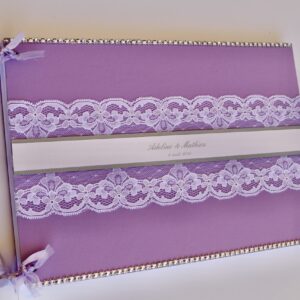 Livre d'or mariage thème dentelle