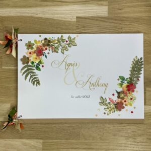 Livre d'or mariage thème fleurs