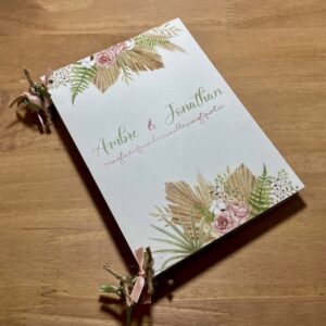 Livre d'or mariage thème bohème chic