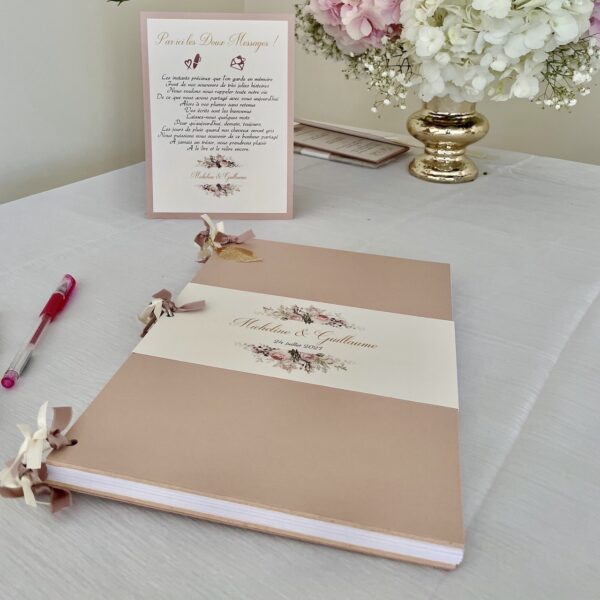 livre d'or mariage thème romantique