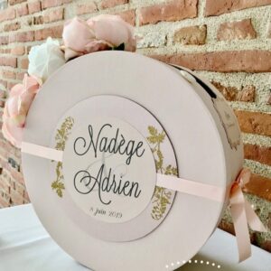 urne tirelire mariage thème romantique nude