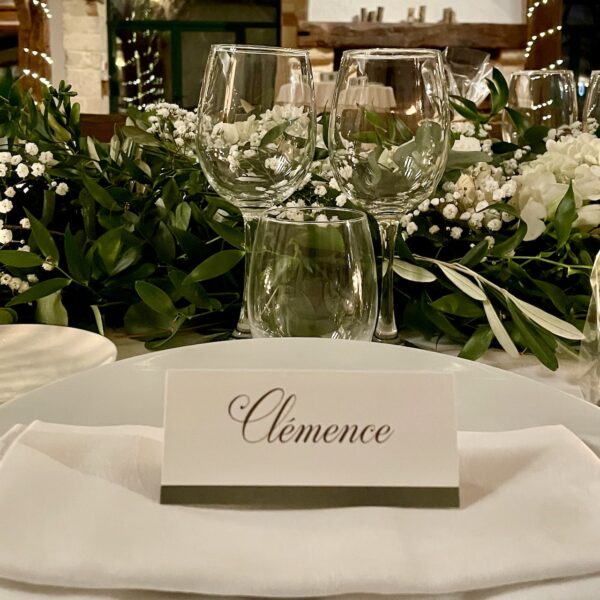 marque-place pour prénom invités mariage