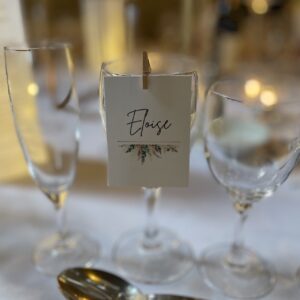 marque-place pince en bois