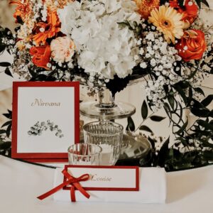 marque-place ruban serviette