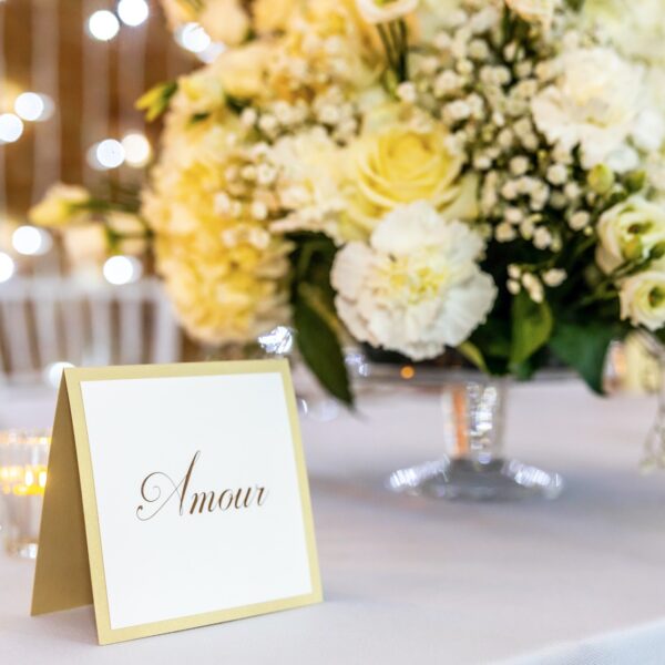 nom de table mariage romantique