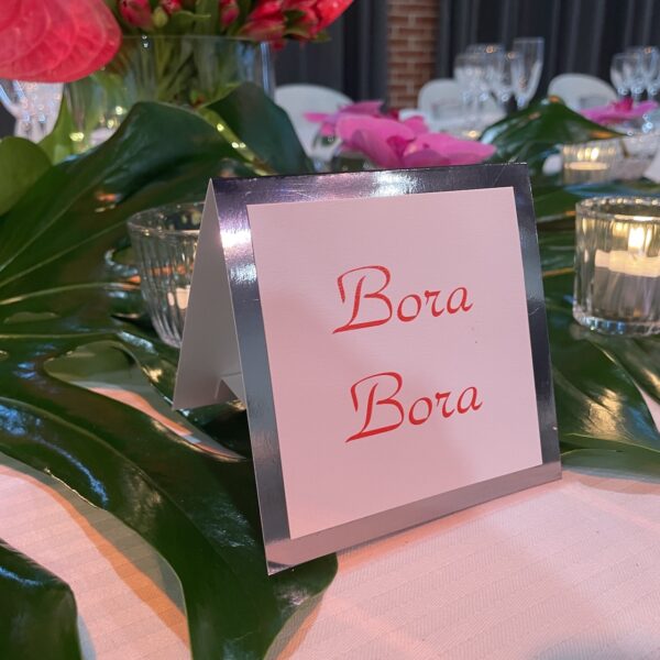 nom de table mariage thème exotique