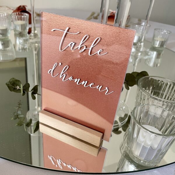 nom de table plexiglas
