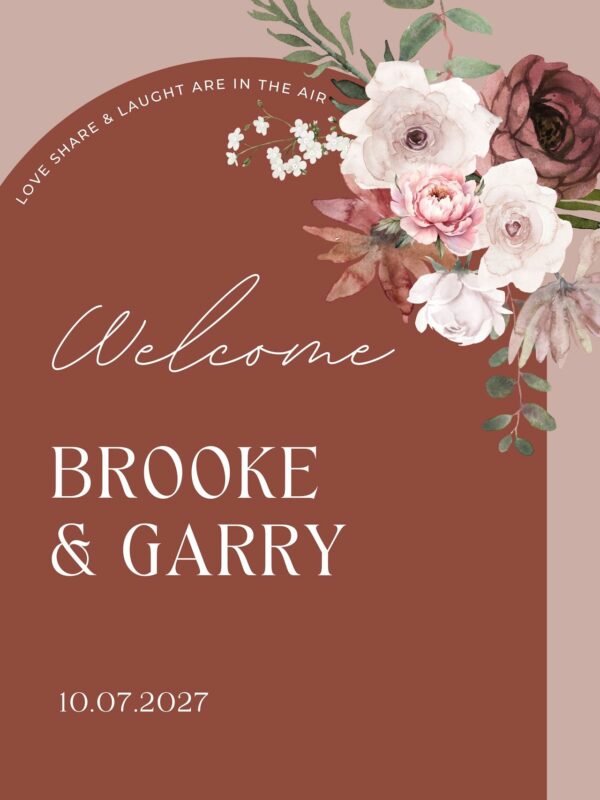 panneau de bienvenue mariage bohème