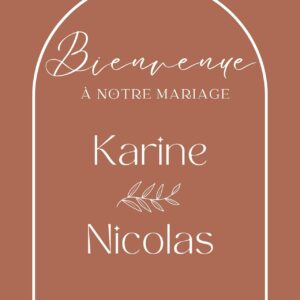 Panneau de bienvenue terracotta
