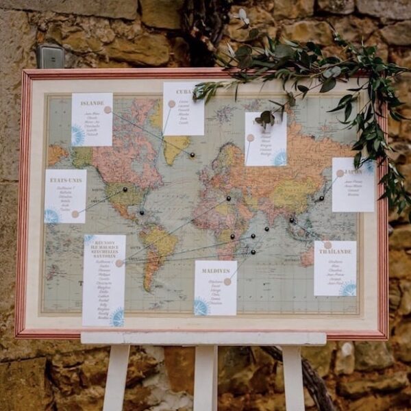 plan de table mappemonde