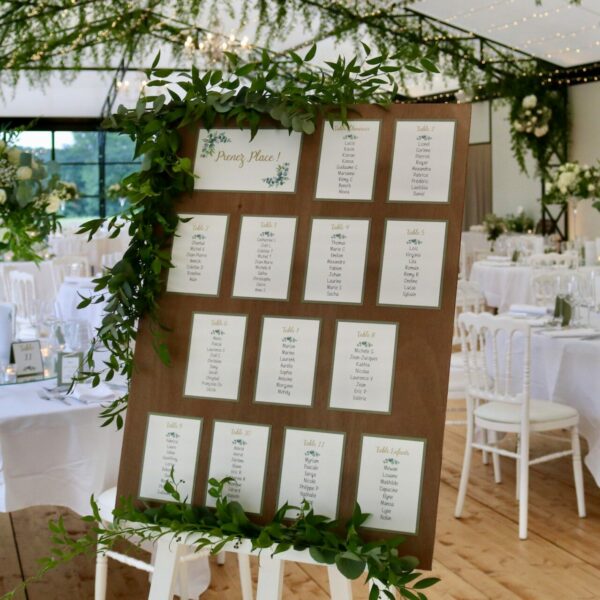 Plan de table mariage garden party