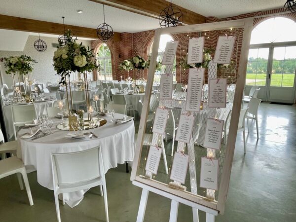 Plan de table guirlandes lumière