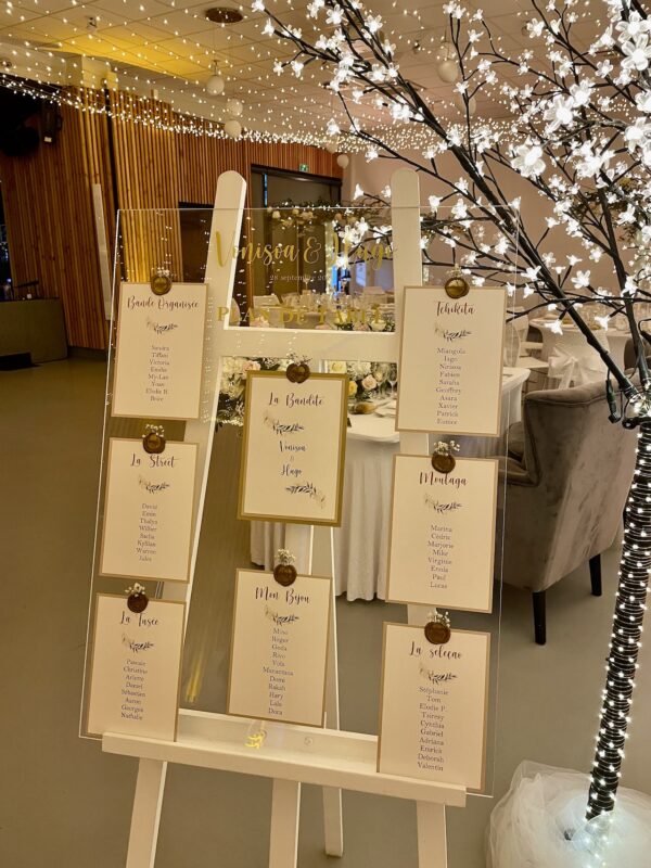 plan de table support plexiglas