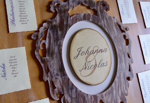 plan de table mariage vintage