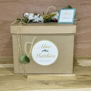 urne tirelire mariage champêtre chic