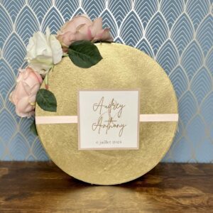 urne mariage or et rose poudré