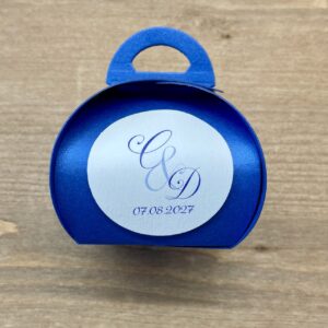boîte dragées mariage couleur bleu roi