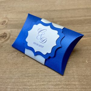 jolie boite dragées mariage bleu
