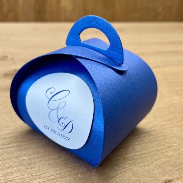 boite pour dragées mariage saphir