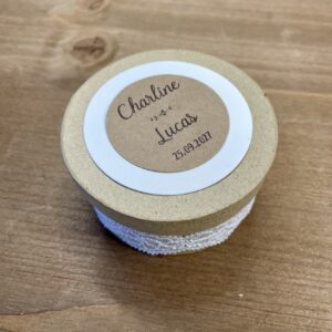 boite dragées ronde kraft