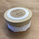 boite dragées dentelle kraft