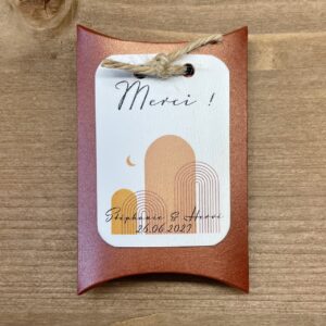 boite dragées mariage terracotta