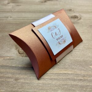 boite à dragées mariage cuivre terracotta