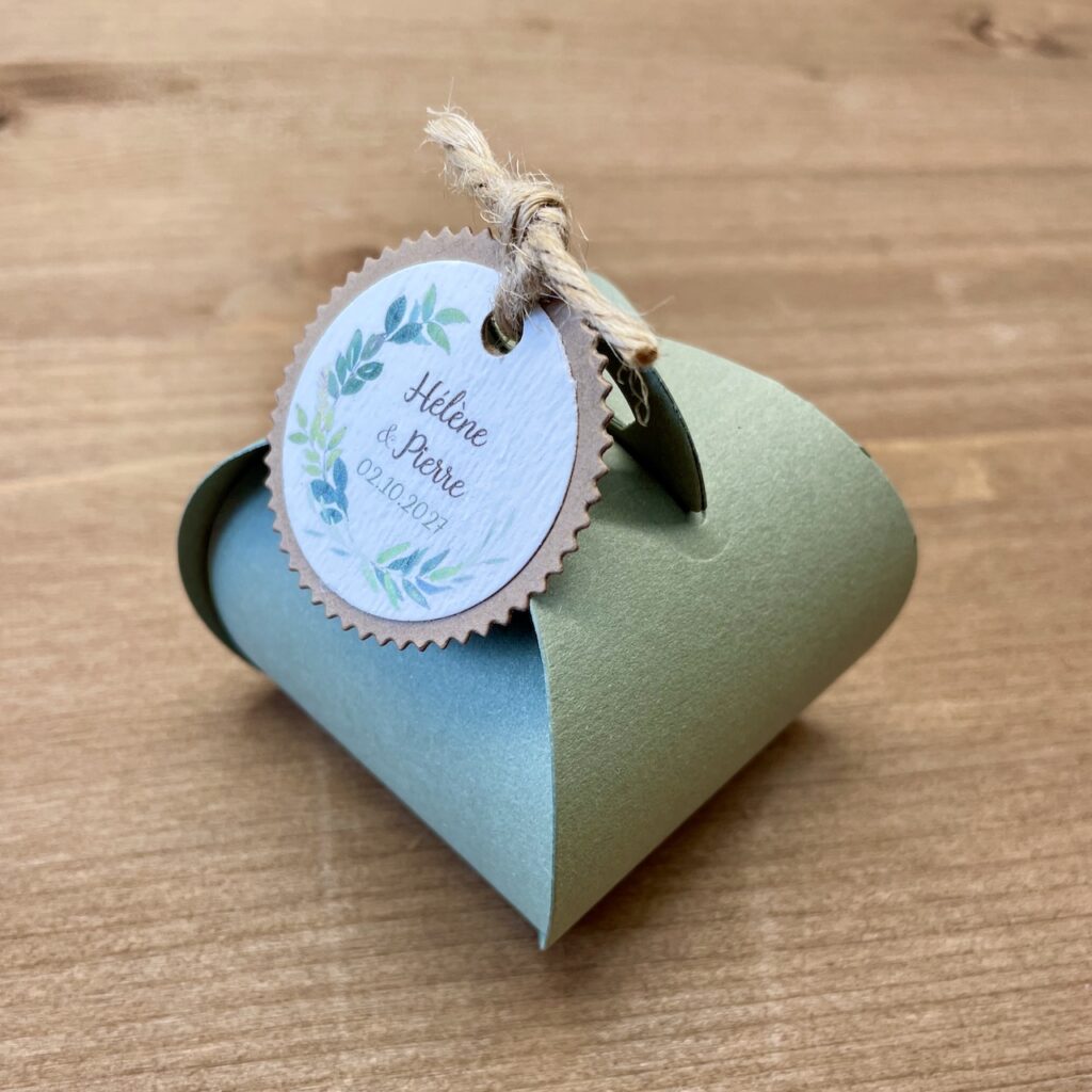 cadeau invit&eacute;s nature vert sauge