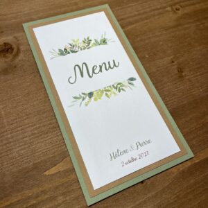 menu mariage champêtre