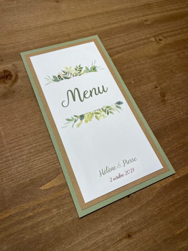 menu mariage champêtre