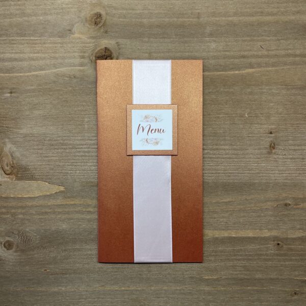 carte de menu mariage somptueux