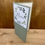 carte menu mariage champêtre nature