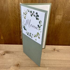 carte menu mariage champêtre nature