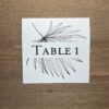 numéro de table palme mariage