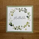 étiquette prénom mariage eucalyptus
