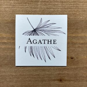étiquette prénom invité mariage minimaliste
