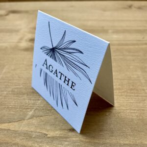 chevalet papier simple marque-place mariage