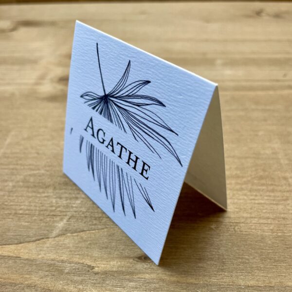 chevalet papier simple marque-place mariage