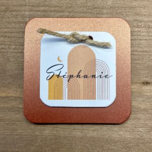 carte avec prénom invité mariage