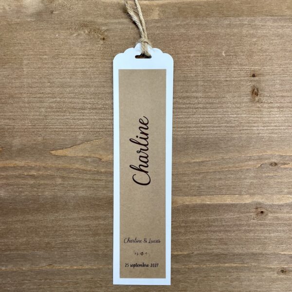 marque-place mariage format marque-page