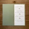 carte de menu mariage nature